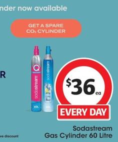 Sodastream - Gas Cylinder 60 Litre offers at $36 in Coles