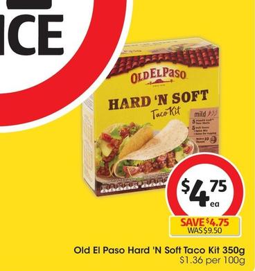 Old El Paso - Hard 'n Soft Taco Kit 350g offers at $4.75 in Coles