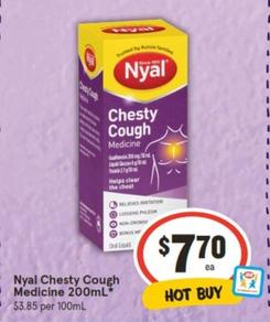 Nyal - Chesty Cough Medicine 200ml offers at $7.7 in IGA