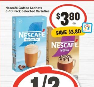 Nescafe - Coffee Sachets 8‑10 Pack Selected Varieties offers at $3.8 in IGA