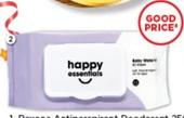 Happy Essentials - Baby Water Wipes 80 Pack offers at $2 in Good Price Pharmacy
