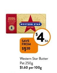 Western Star - Butter Pat 250g offers at $4 in Foodworks
