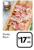 Streaky Bacon offers at $17.99 in Foodworks