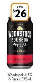Woodstock - 4.8% 6 Pack X 375ml offers at $26 in Foodworks