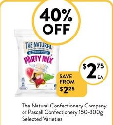 The Natural Confectionery Company Or Pascall - Confectionery 150-300g Selected Varieties offers at $2.75 in Foodworks