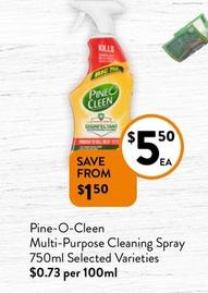 Pine O Cleen - Multi-purpose Cleaning Spray 750ml Selected Varieties offers at $5.5 in Foodworks