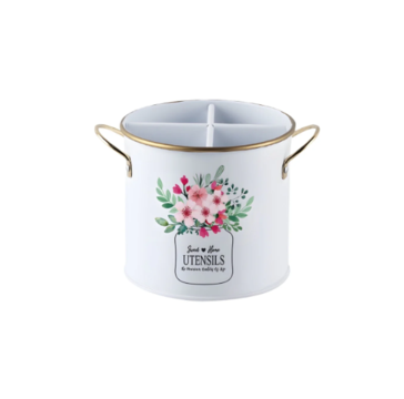 Metal Utensil Holder - Meadow Bouquet offers at $16.99 in Dollars and Sense