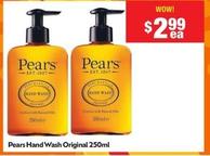 Pears - Hand Wash Original 250ml offers at $2.99 in Chemist Warehouse