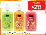 Sence - Hand Soap 500ml Assorted Variants offers at $2.99 in Chemist Warehouse