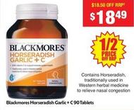 Blackmores - Horseradish Garlic + C90 Tablets offers at $18.49 in Chemist Warehouse