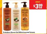 Evoluderm - Shower Gel 500ml Assorted Variants offers at $3.99 in My Chemist