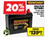 SuperCharge - Gold Plus Batteries offers at $139.99 in Autobarn