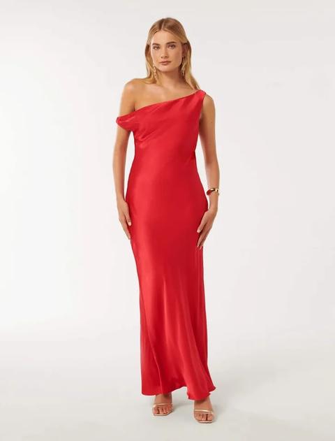 Blake Satin Off-Shoulder Maxi Dress offers at $189.99 in Forever New