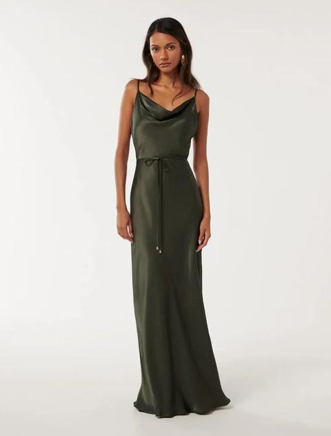Lucy Petite Satin Cowl Maxi Dress offers at $189.99 in Forever New