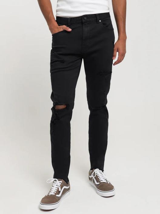 A Dropped Slim Turn Up Jeans Rogue Black offers at $40 in Glue Store
