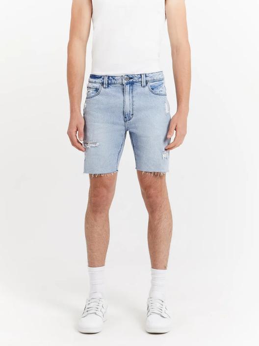 A Dropped Skinny Shorts in Stone Punk offers at $40 in Glue Store
