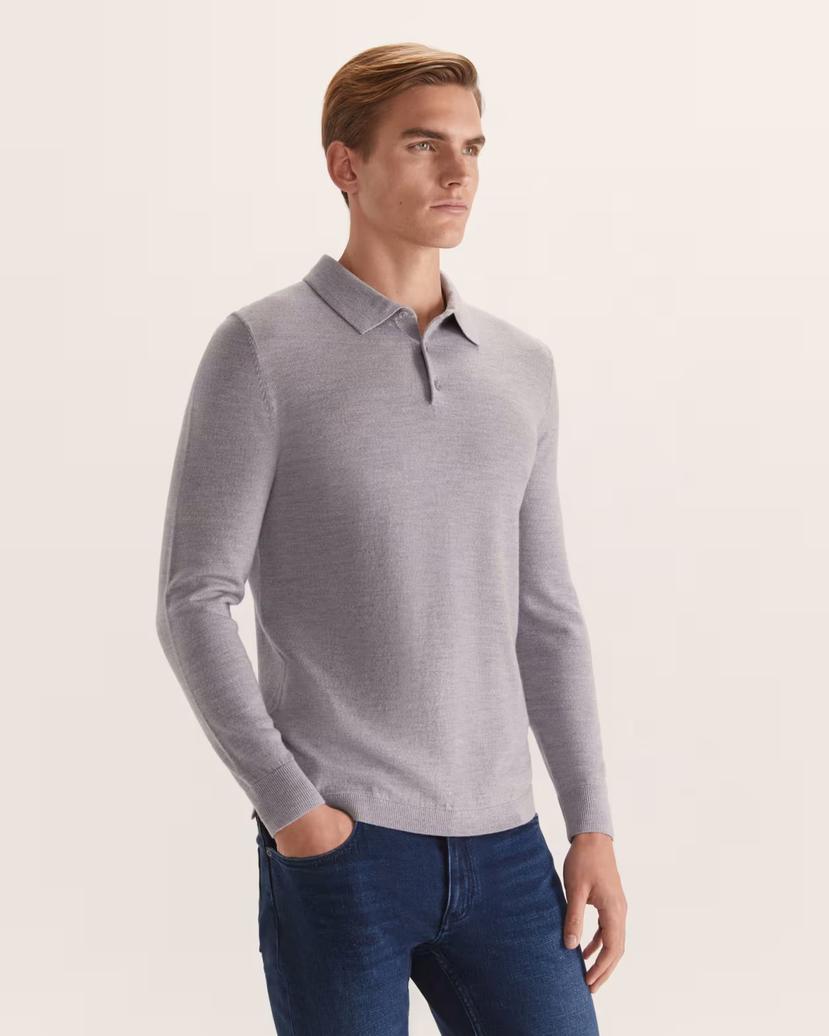 Franklin Merino Wool Long Sleeve Polo offers at $199 in SABA
