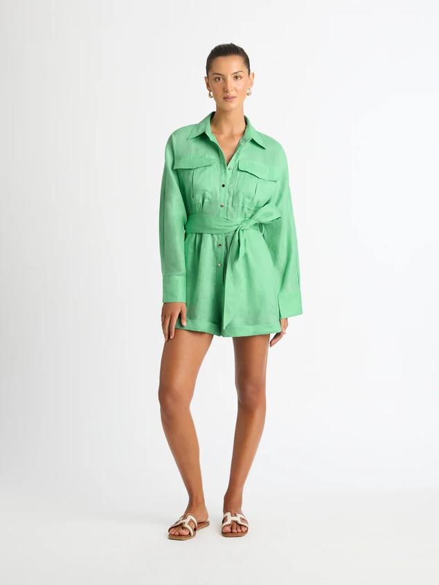 PALMA LINEN PLAYSUIT offers at $89 in Sheike