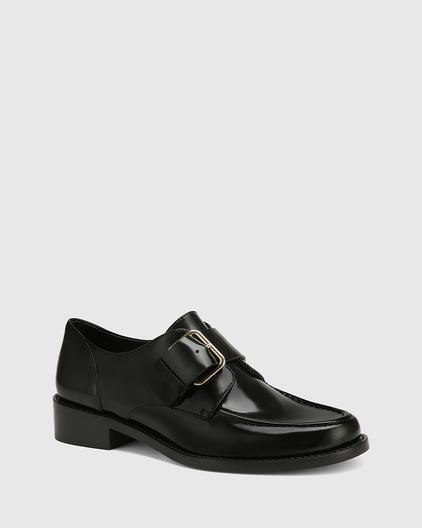 Fredric Black Leather Monk Strap Loafer offers at $229 in Wittner