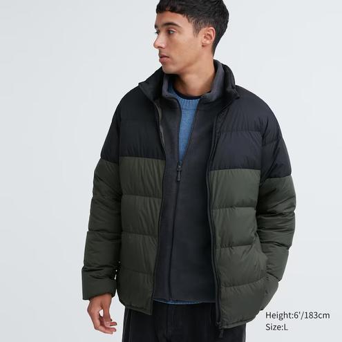 Ultra Light Down Jacket Colour Block (3D Cut) offers at $129.9 in Uniqlo