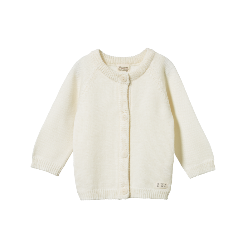 Merino knit cardigan offers at $69.95 in Nature Baby