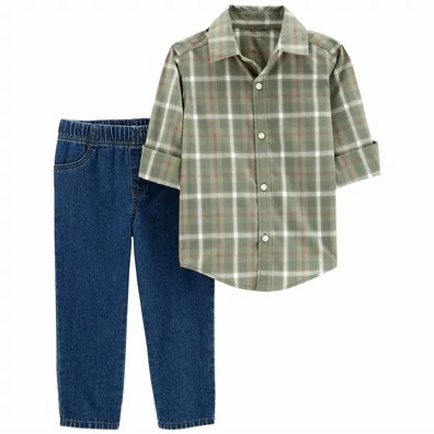 Carter's 2-Piece Plaid Button-Front Shirt & Pant Set - Toddler Boy offers at $36.4 in OshKosh