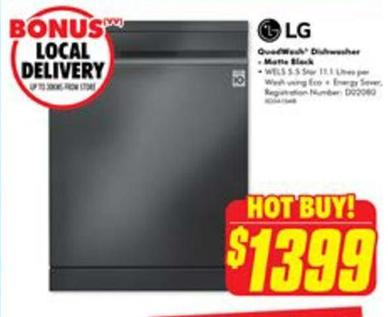 Dishwasher offers at $1399 in The Good Guys