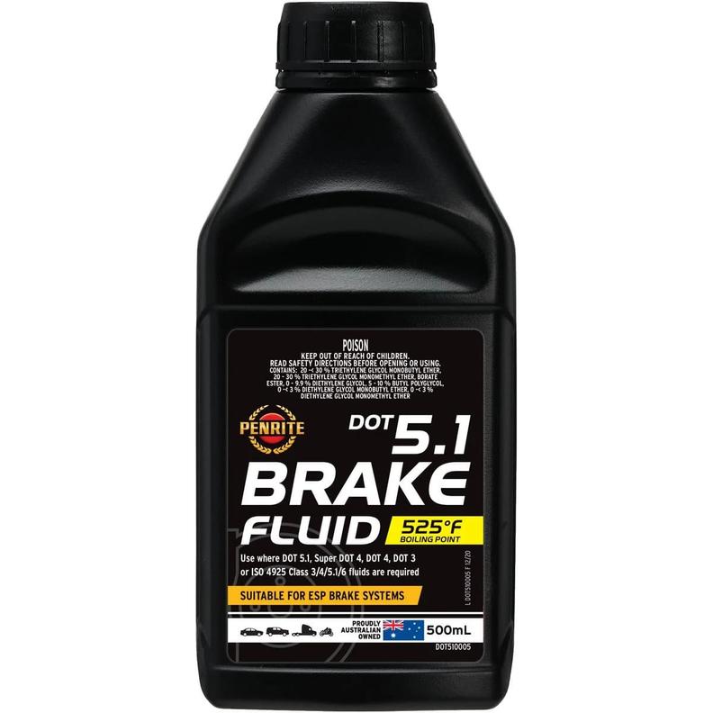 Penrite DOT 5.1 Brake Fluid Non Silicone 500mL - DOT510005 offers at $32 in Repco