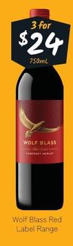 Wolf Blass - Red Label Range offers at $24 in Cellarbrations