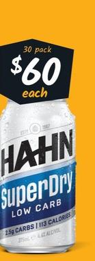 Hahn - Superdry 4.6 Block Cans 375ml offers at $60 in Cellarbrations