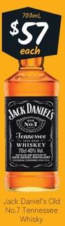 Jack Daniels - Old No.7 Tennessee Whisky offers at $57 in Cellarbrations
