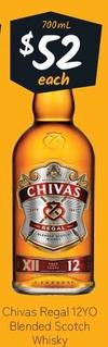 Chivas Regal - 12yo Blended Scotch Whisky offers at $52 in Cellarbrations