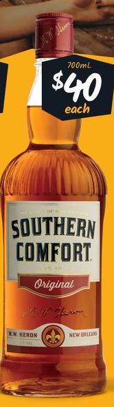 Southern Comfort offers at $40 in Cellarbrations