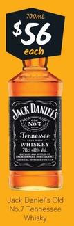 Jack Daniels - Old No.7 Tennessee Whisky offers at $56 in Cellarbrations