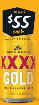 Xxxx - Gold Block Cans 375ml offers at $55 in Cellarbrations