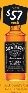 Jack Daniels - Old No.7 Tennessee Whisky offers at $57 in Cellarbrations