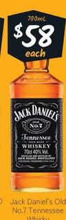 Jack Daniels - Old No.7 Tennessee Whisky offers at $58 in Cellarbrations