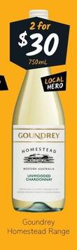 Goundrey - Homestead Range offers at $30 in Cellarbrations