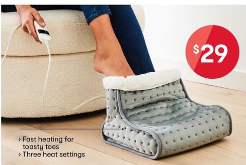 Heated Foot Warmer offers at $29 in Kmart