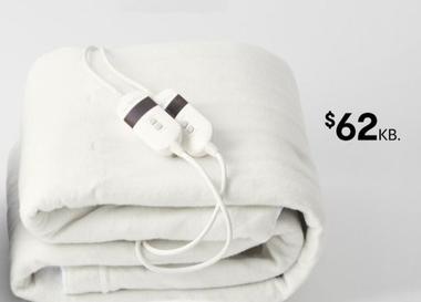 Fitted Electric Blanket - King Bed, White offers at $62 in Kmart