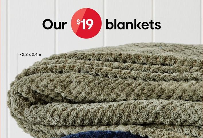 Coral Jacquard Blanket - Double/Queen Bed, Forest offers at $19 in Kmart