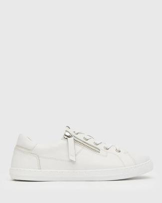 HARPER SIDE ZIP LEATHER SNEAKERS offers at $179.99 in Betts