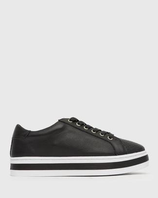 KIMMY LEATHER PLATFORM SNEAKERS offers at $189.99 in Betts