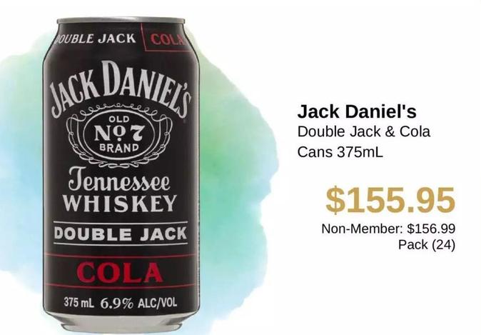 Jack Daniels - Double Jack & Cola Cans 375mL offers at $155.95 in Dan Murphy's