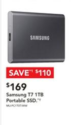 Samsung - T7 1tb Portable Ssd offers at $169 in Harvey Norman