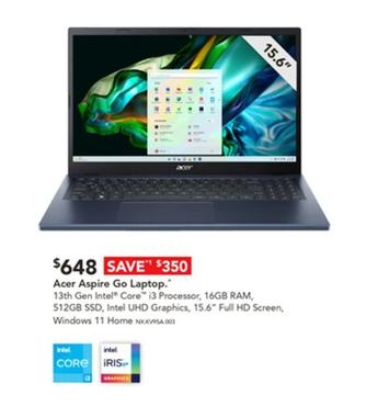 Laptops offers at $648 in Harvey Norman