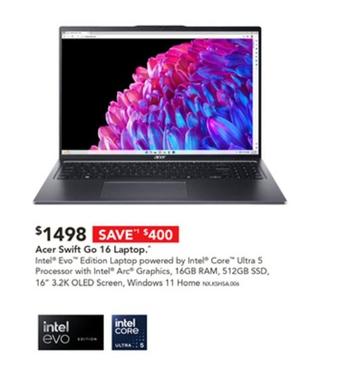 Laptops offers at $1498 in Harvey Norman
