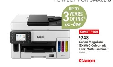 Printers offers at $748 in Harvey Norman