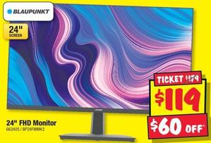 Blaupunkt - 24" FHD Monitor offers at $119 in JB Hi Fi