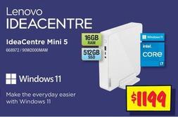 Lenovo - IdeaCentre Mini 5 16Gb 512Gb offers at $1199 in JB Hi Fi
